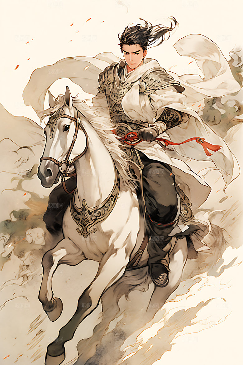 古风美少年人物汉服插画
