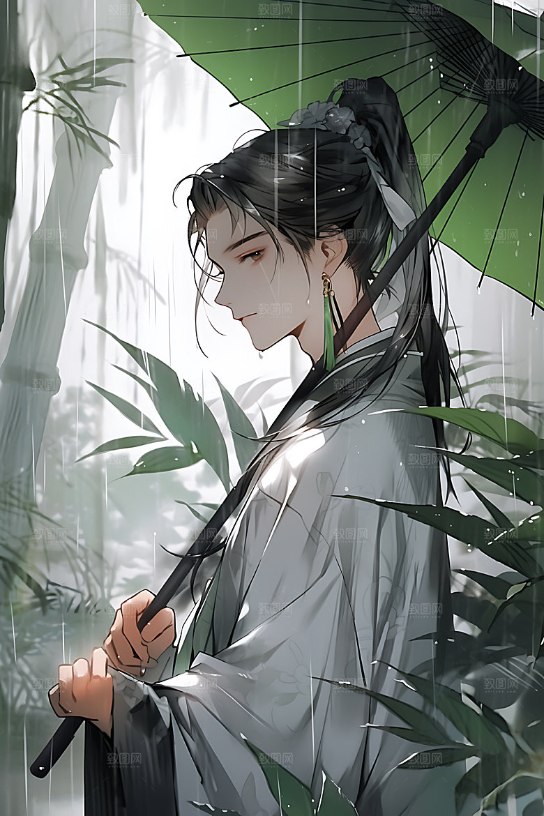 古风美少年人物中式插画