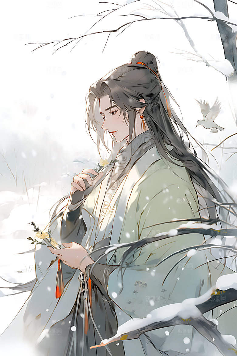 古风美少年少侠汉服插画