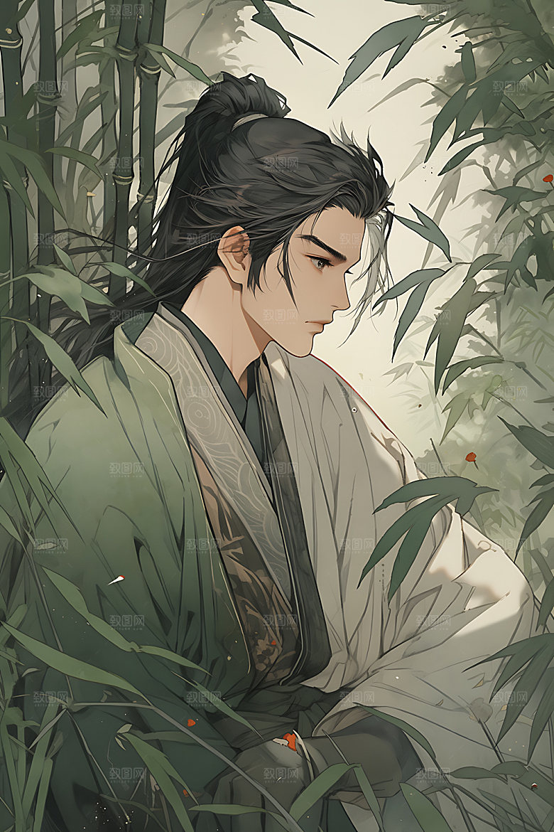 古风美少年少侠人物插画