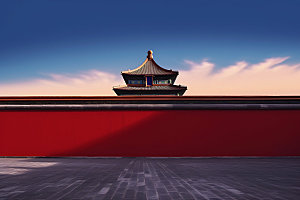 故宫红墙高清恢弘摄影图