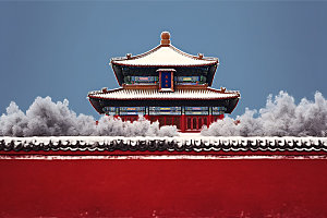 故宫红墙宫殿北京故宫摄影图