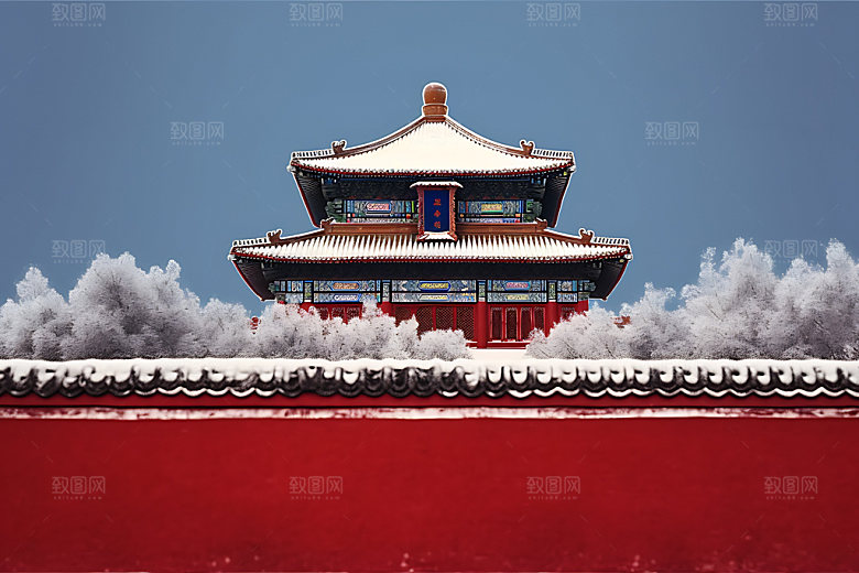 故宫红墙宫殿北京故宫摄影图