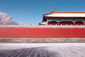 故宫红墙恢弘中国风摄影图