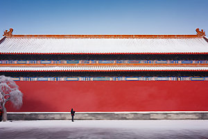 故宫红墙恢弘北京故宫摄影图