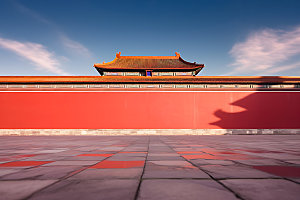 故宫红墙北京故宫人文景观摄影图