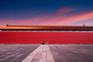 故宫红墙恢弘高清摄影图