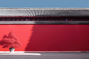 故宫红墙人文景观宫殿摄影图