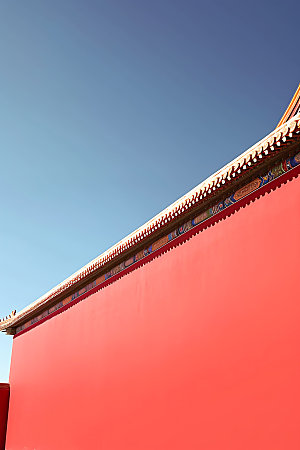 故宫红墙北京故宫宫殿摄影图
