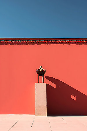 故宫红墙北京故宫大气摄影图