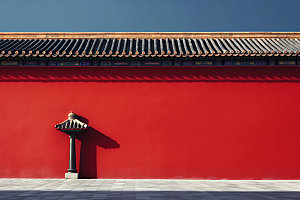 故宫红墙人文景观大气摄影图