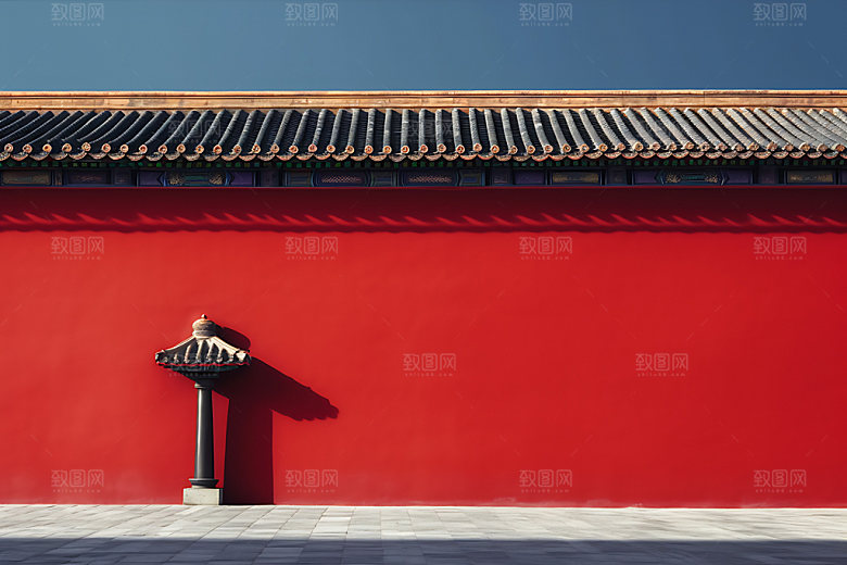 故宫红墙人文景观大气摄影图