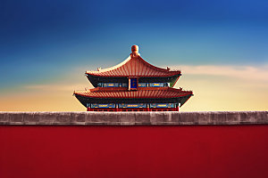 故宫红墙中国风恢弘摄影图