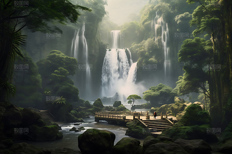 贵州赤水丹霞旅游风光摄影图