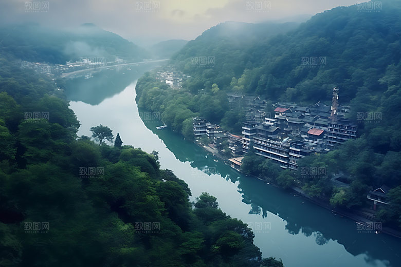 贵州茅台镇旅游酒乡摄影图