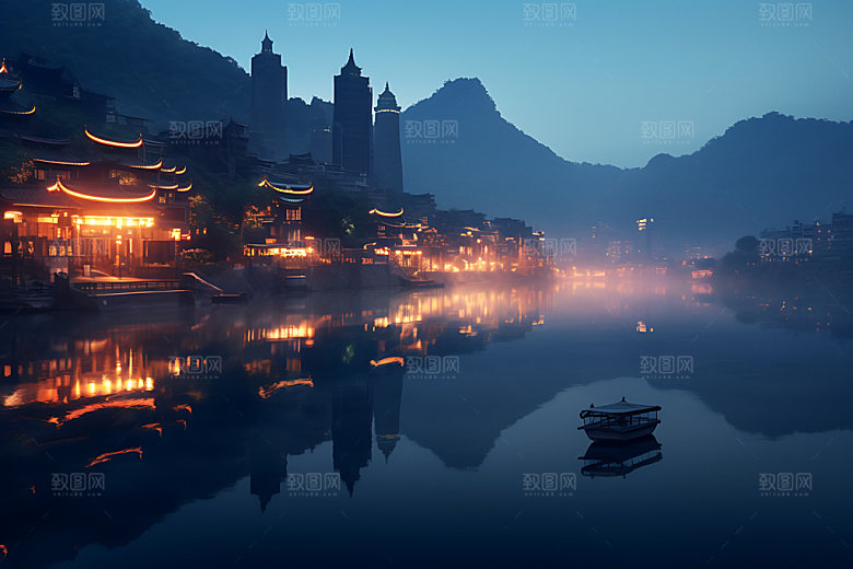 贵州茅台镇风光旅游摄影图