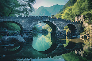 贵州小七孔风光旅游摄影图