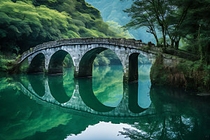 贵州小七孔古桥高清摄影图