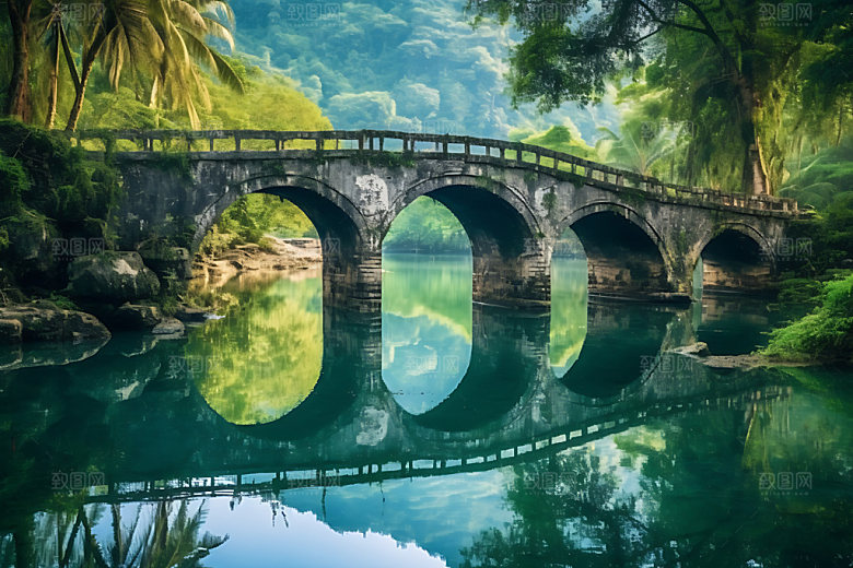 贵州小七孔高清自然摄影图