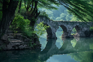 贵州小七孔旅游黔南摄影图