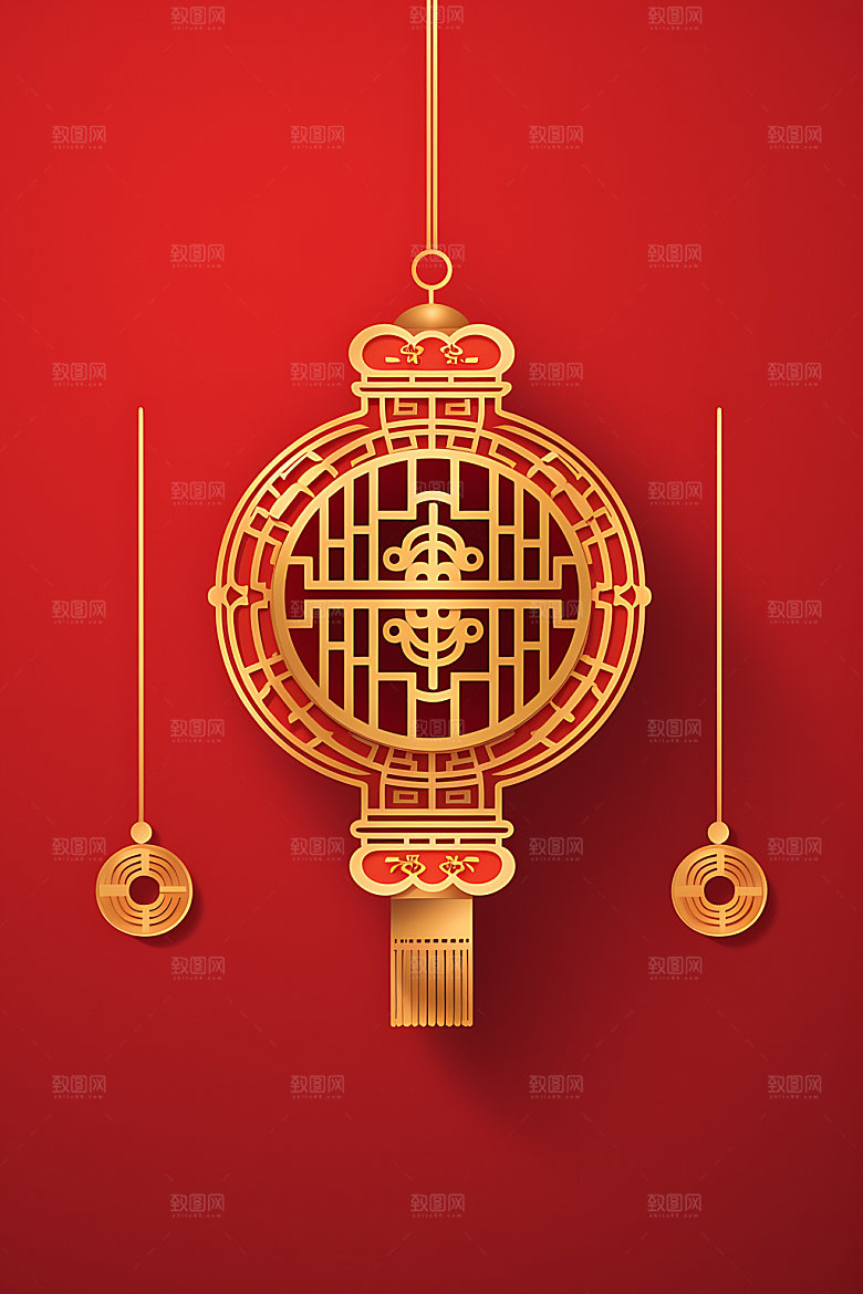 国潮灯笼传统文化中国风插图