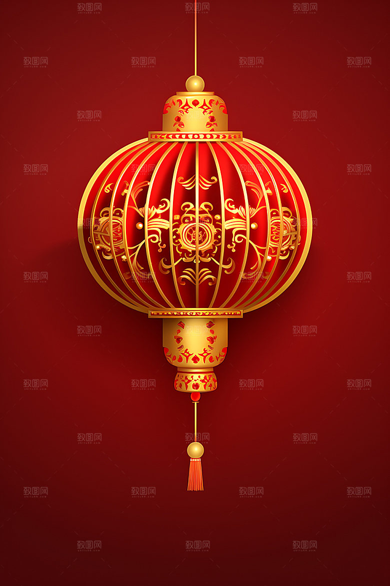 国潮灯笼质感中国风插图