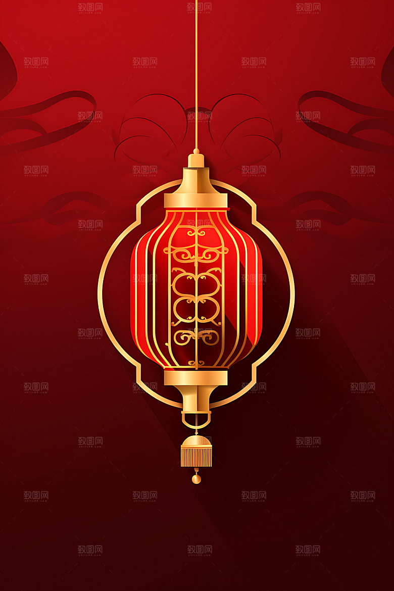 国潮灯笼中国风元素插图
