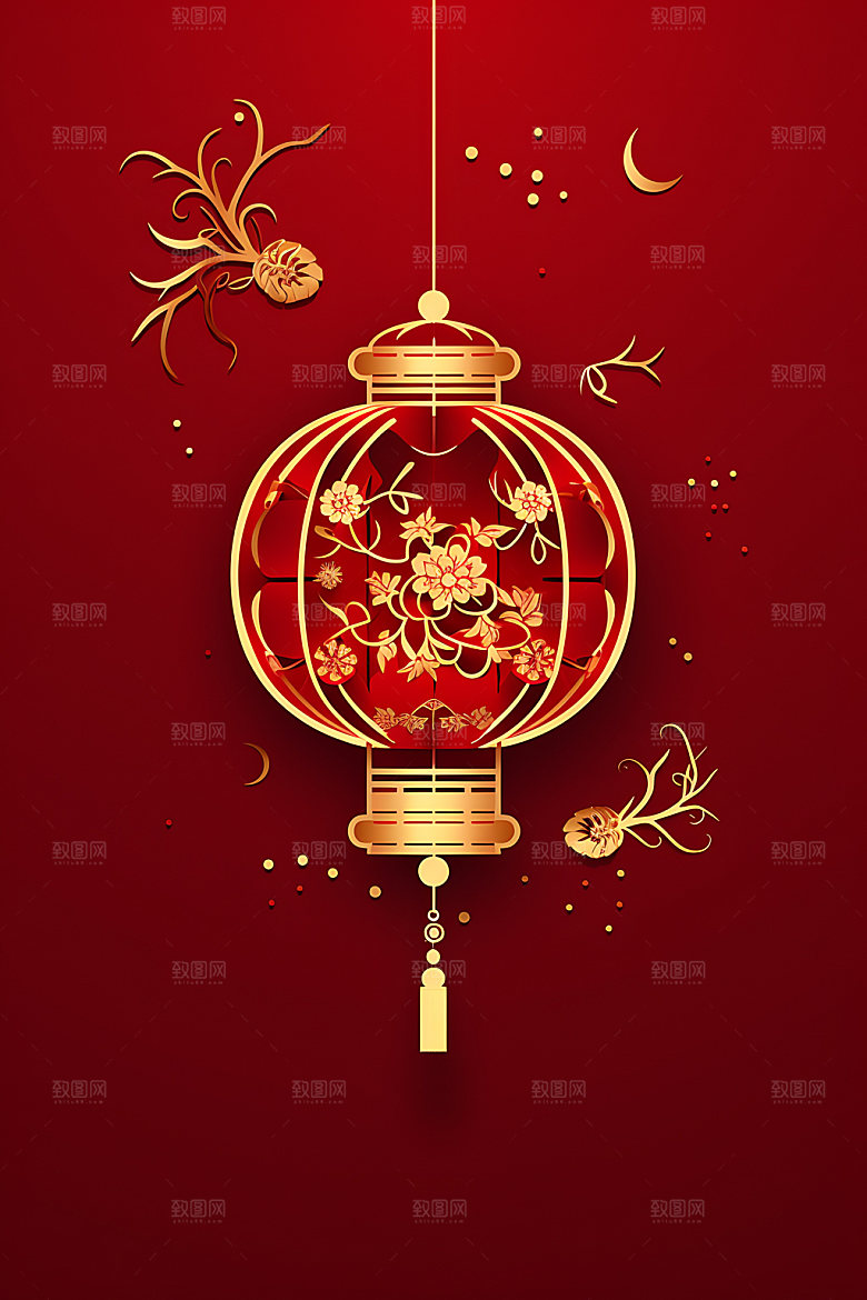 国潮灯笼立体传统文化插图