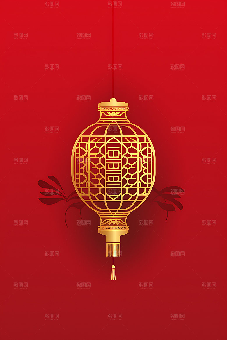国潮灯笼春节喜庆插图