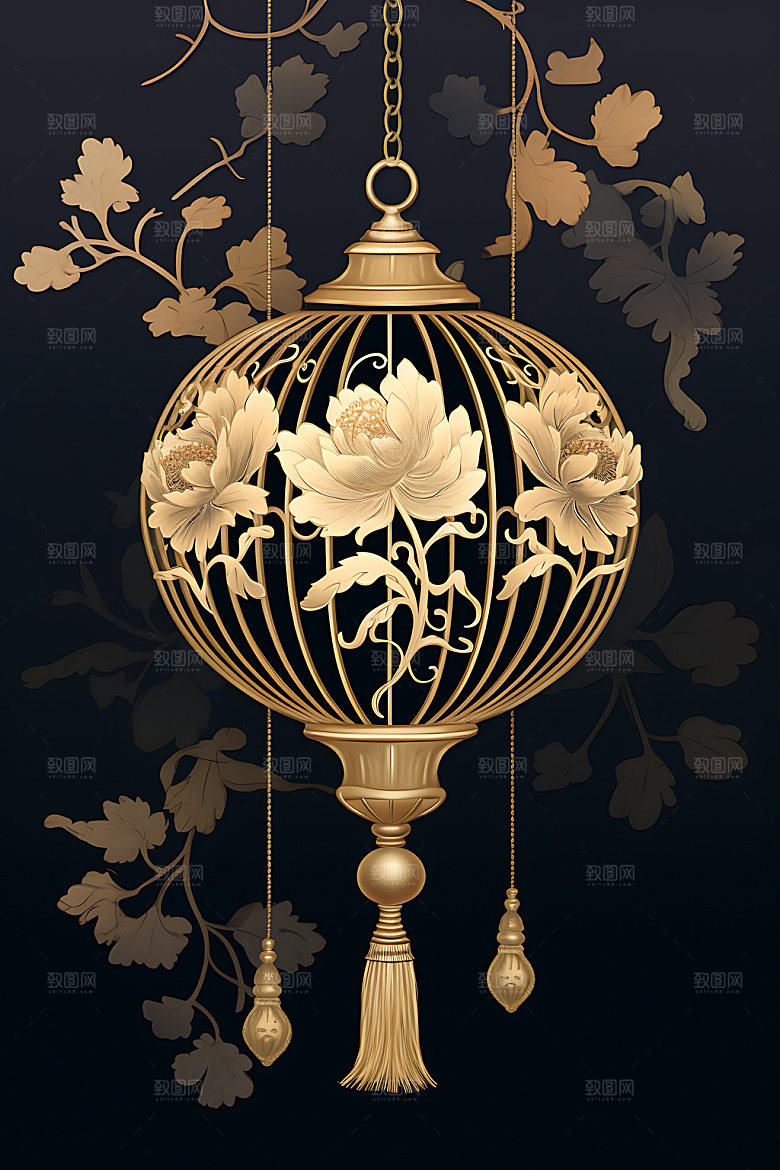 国潮灯笼中国风传统文化插图
