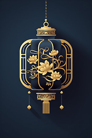 国潮灯笼喜庆中国风插图
