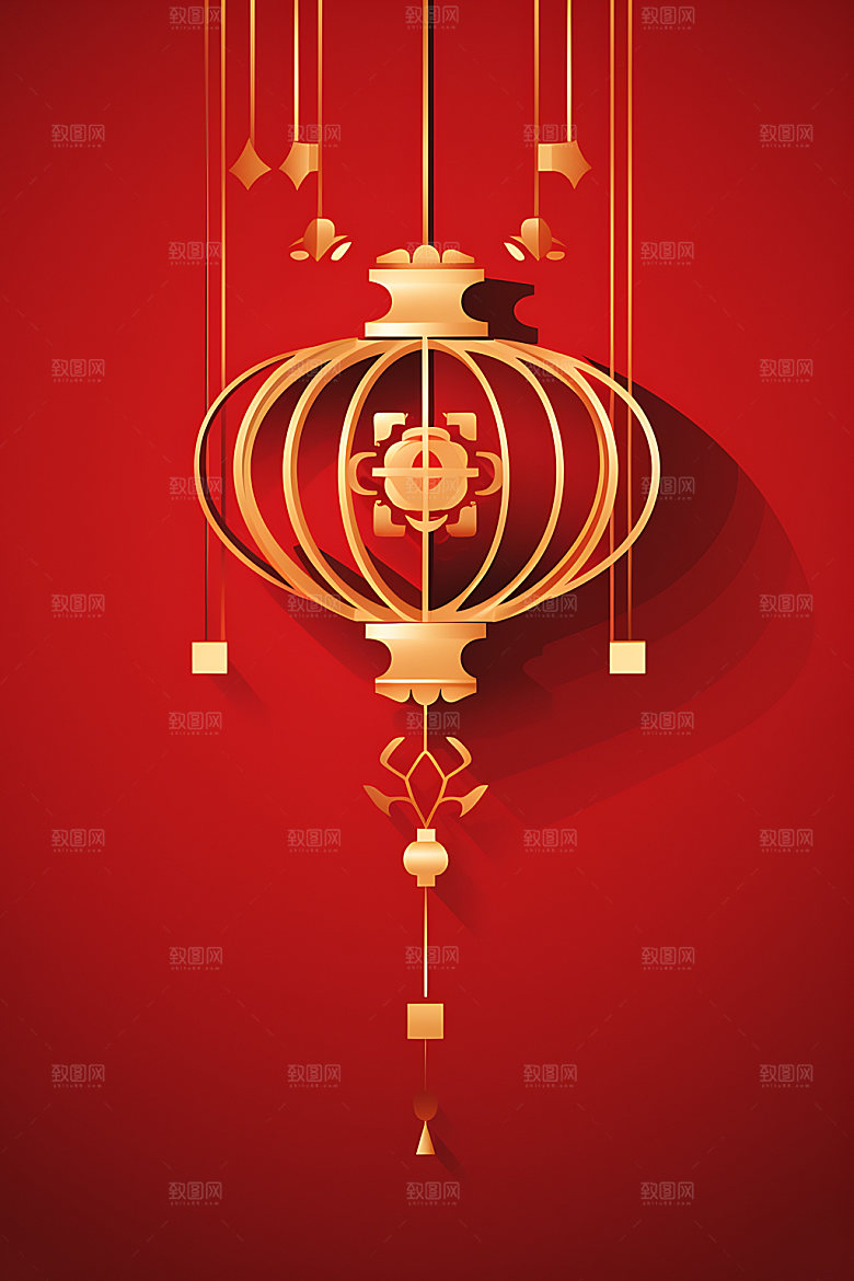国潮灯笼中国风元素插图