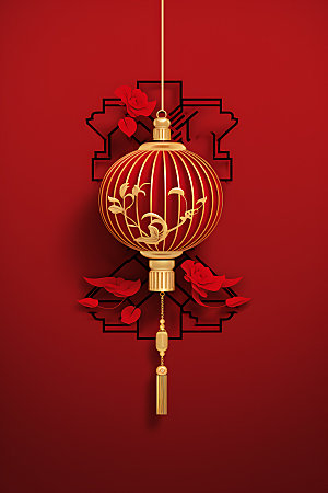 国潮灯笼中国风春节插图