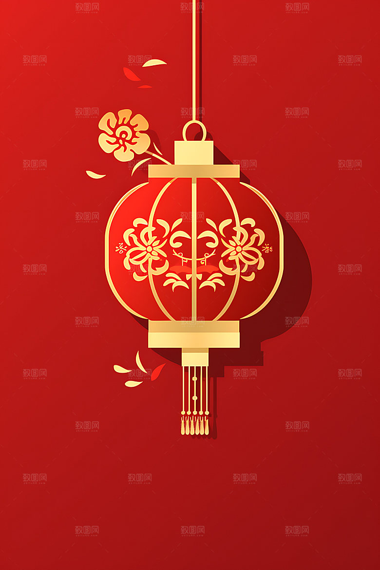 国潮灯笼节日元素插图