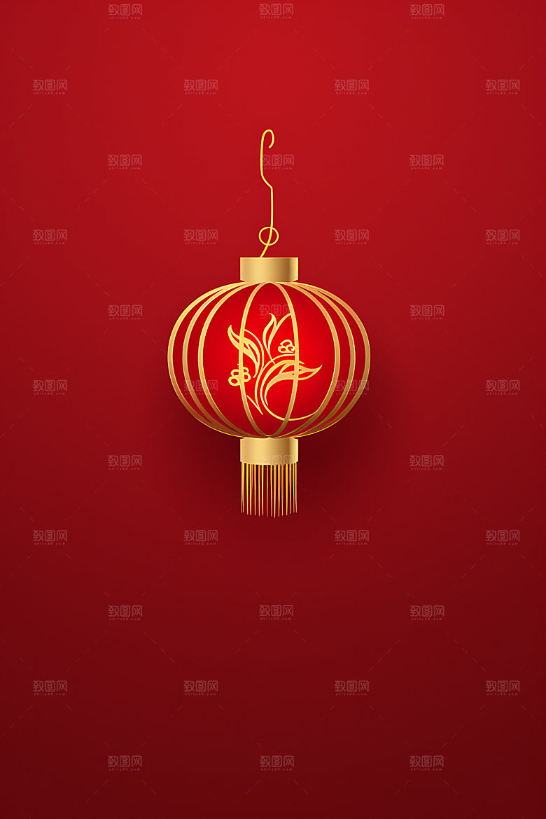 国潮灯笼立体春节插图