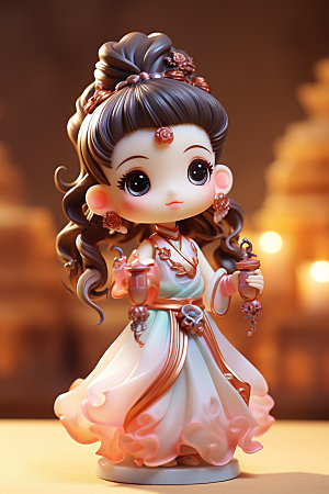 国潮仙女传统文化3D模型