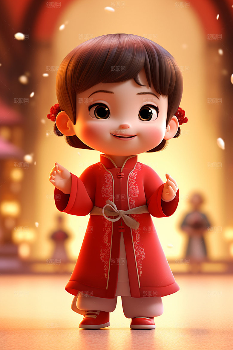 新年3d中国风矢量素材