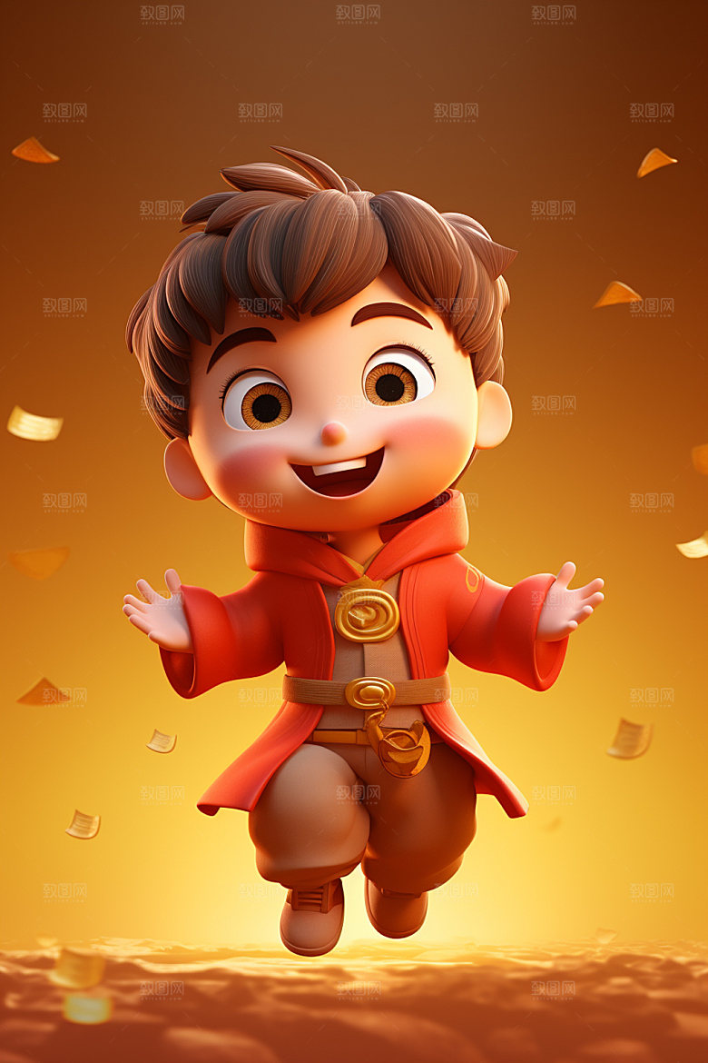 新年中国风3d矢量素材