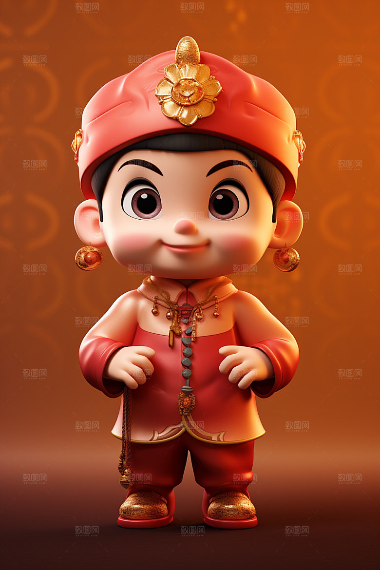 新年中国风3d矢量素材