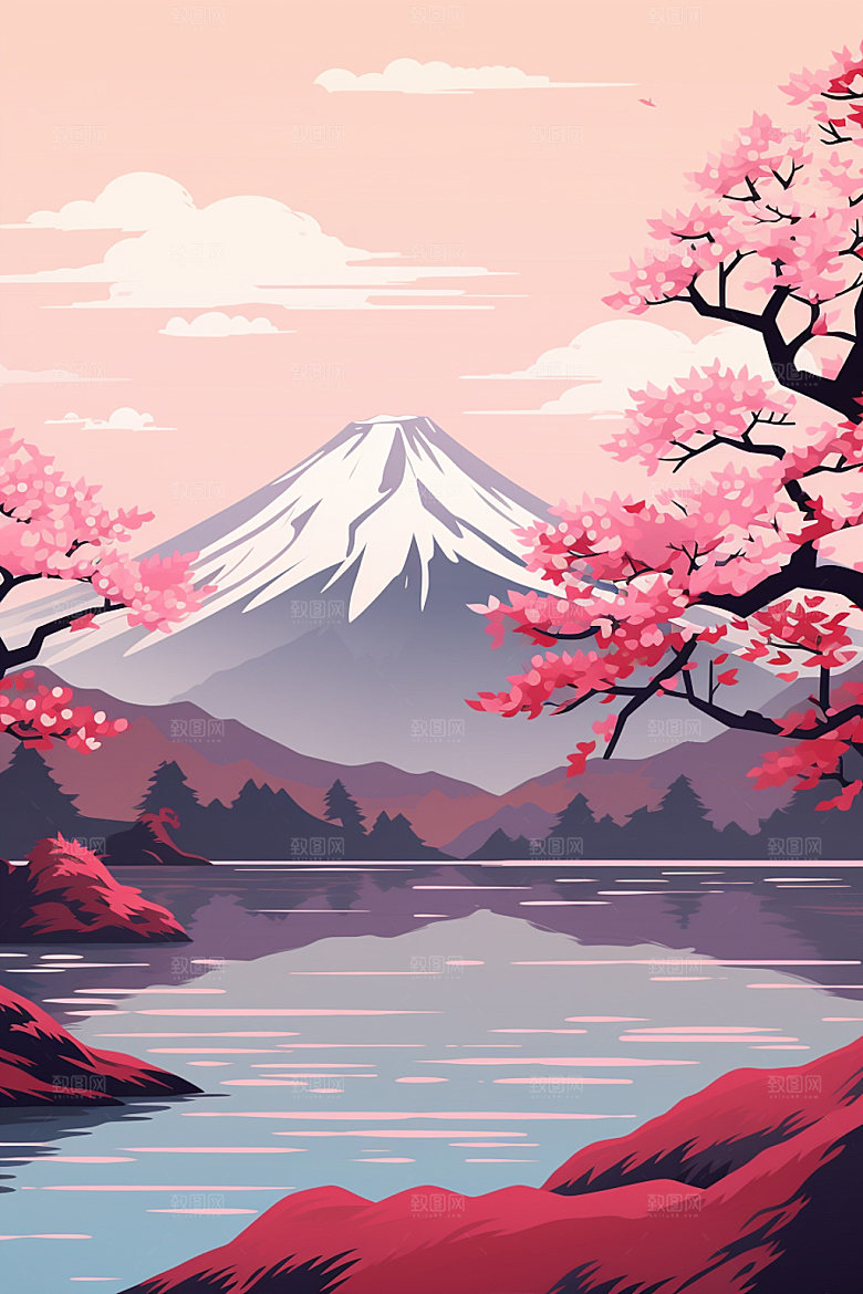 国风场景手绘高清插画