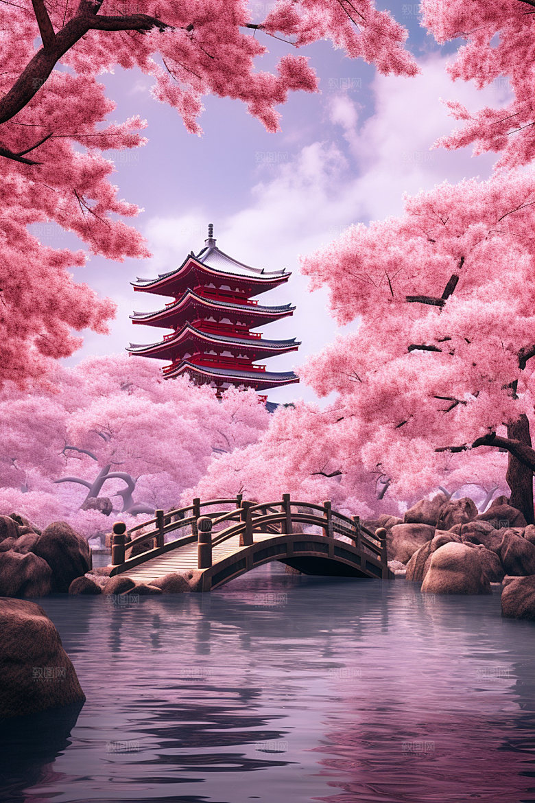国风场景艺术高清插画