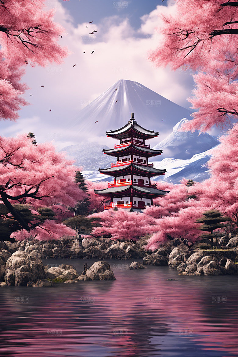 国风场景中国传统艺术插画