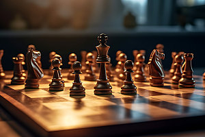 国际象棋商业博弈商务摄影图