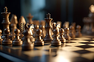 国际象棋高清商业博弈摄影图