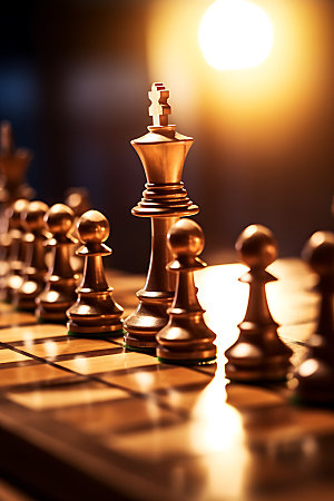 国际象棋下棋商业博弈摄影图