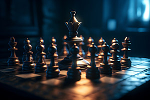 国际象棋对弈商务摄影图