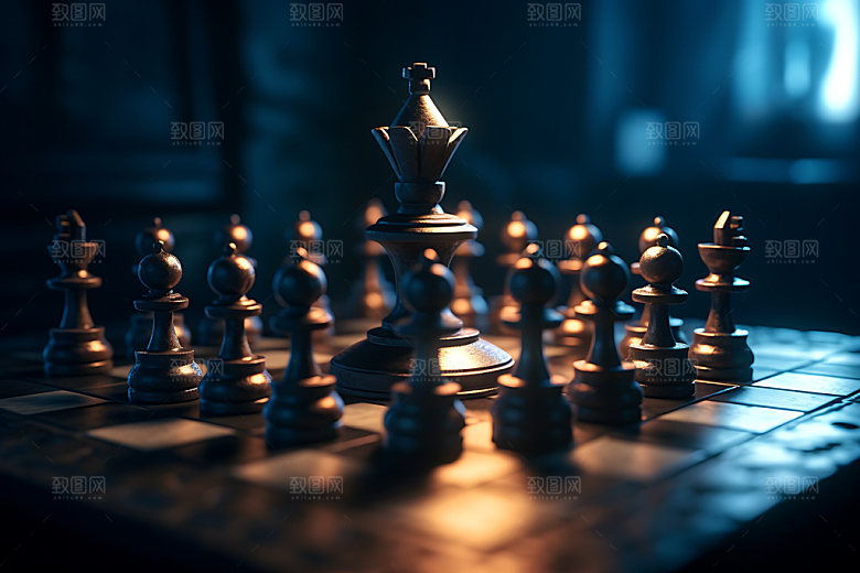 国际象棋对弈商务摄影图
