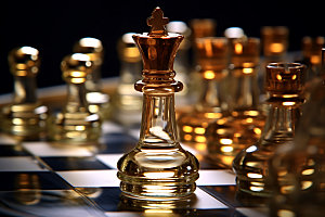 国际象棋高清质感摄影图