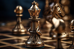 国际象棋商业博弈商务摄影图