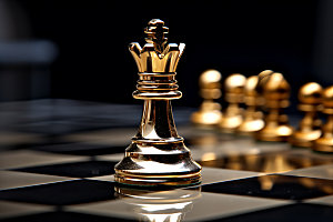 国际象棋对弈高清摄影图